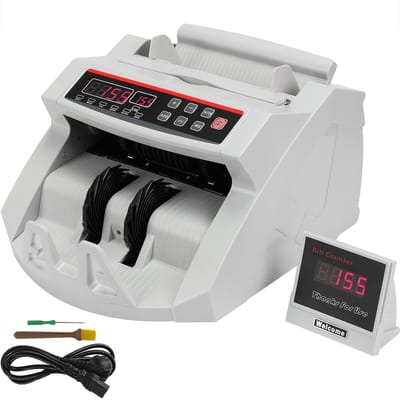 Geldtelmachine - Geld teller - Biljettelmachine - Valsgelddetector - Biljetten teller - Met extern display - 26 x 23.5 x 17 cm - 7 kg