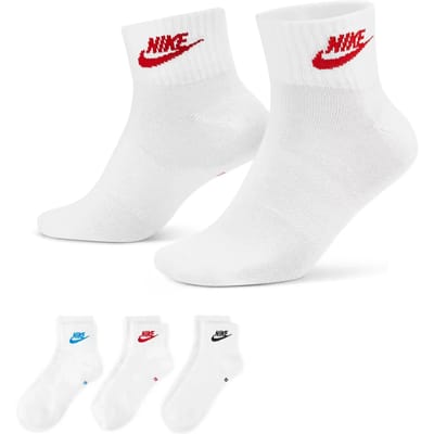 Nike Everyday Essential Ankle 3 Pack Sokken Unisex - Zwart - Maat 42 - 46 - Katoen