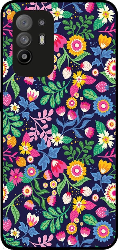 Smartphonica Telefoonhoesje Geschikt voor Oppo Reno5 Z met bloemen opdruk - TPU backcover case flower design geschikt voor Oppo Reno5 Z