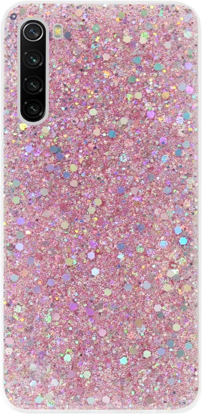 ADEL Premium Siliconen Back Cover Softcase Hoesje Geschikt voor Xiaomi Redmi Note 8 (2021/ 2019) - Bling Bling Roze