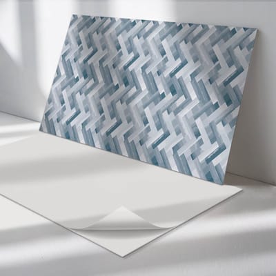 Wallfluent Vinyl Wandpaneel - Zigzag gestreept patroon PVC Muurpaneel - 120 cm x 60 cm - Grijs PVC wandpaneel - 1 stuk - Rechthoekig Wandbekleding Vinyl - Texturen Wandpaneel - Zelfklevende Wandbekleding - Wandpaneel Keuken en Badkamer