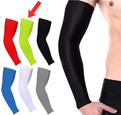Actie4you® - Arm Sleeve - Lichte Compressie - Versteviging – Comfortabele Arm Sleeve – Verbetert Bloedcirculatie – Ondersteunt Spieren – Sport Sleeve - Dagelijks Gebruik – Duurzaam en Elastisch – 1 Paar - Geel