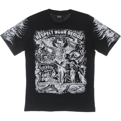 Mannen T-shirt Respect Your Demon Tee Black