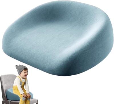 VHV - Stoelverhoger - Kinderstoelverhoger - Zitverhoger - Antislip Stoelkussen - Verstelbare Veiligheidsriemen - Afneembare Hoes - Voor Eettafel Restaurant Reizen - Blauw
