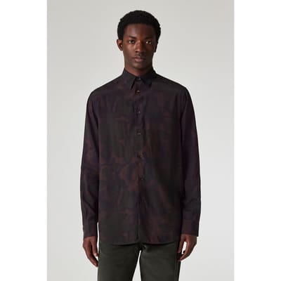 Paul Smith Mens S/c Regular Fit Shirt Taupe Maat: M | Zakelijke Overhemden Outlet | Heren | Zwart