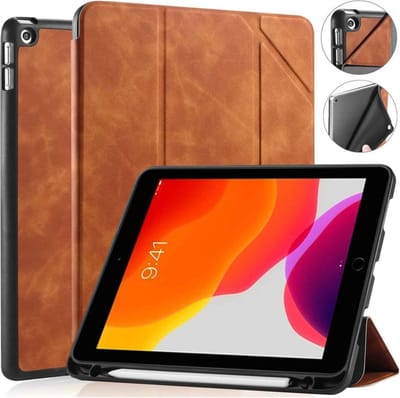 Smartcover Bookcase Hoes Geschikt Voor iPad 2019 7e Gen / 2020 8e Gen / 2021 9e Gen - 10.2 inch - Bruin