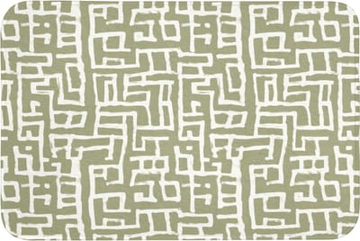 Badmat 90x60 cm - Antislip - Grafisch - Patroon - Groen - Badmatten voor badkamer - Badkamermat - Douchemat - Badkamer mat