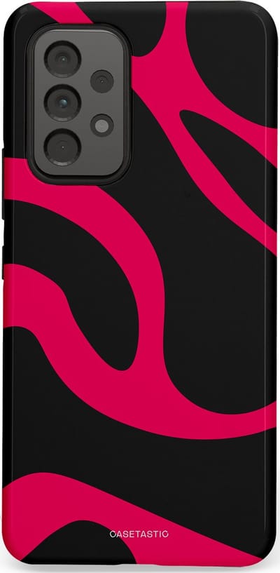 Casetastic Hoesje Geschikt voor Samsung A53 - Stijlvolle Beschermende Duo-layer Case - Hotpink Camoprint