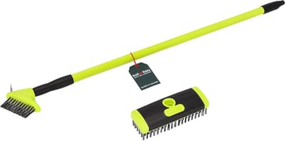 Voegenborstelset voor Straatstenen met Telescoopsteel – Complete Reinigingsset voor Voegen en Onkruid
