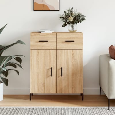 vidaXL - Dressoir - 69,5x34x90 - cm - bewerkt - hout - sonoma - eikenkleurig