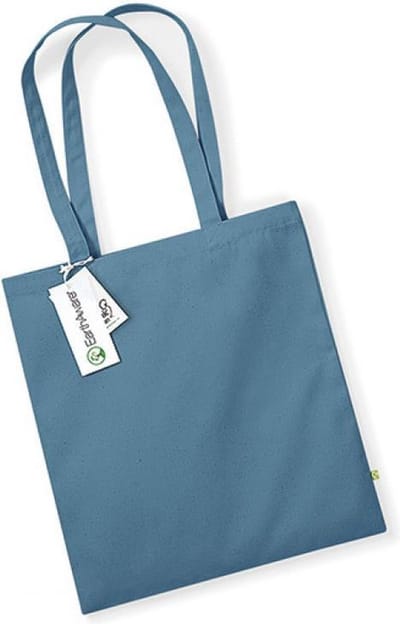 Westford Mill EarthAware® Organic Bag For Life WM801 - Airforce Blue - 38 x 42 cm