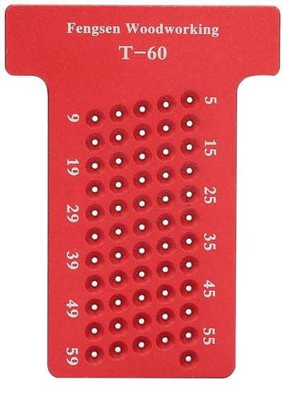 NTHProducts - T Type Ruler Writing Tool - Aluminium meetinstrument - Modern ontwerp - Rood - Precisie in houtbewerking - Geschikt voor hobbyisten en pr...
