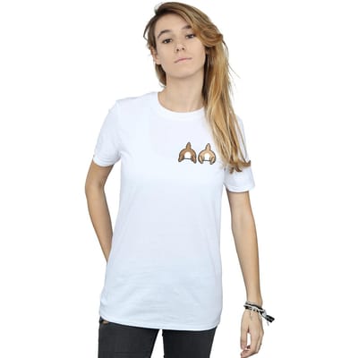 Disney Dames/Dames Chip N Dale Rugzijde Borst Print Katoenen Vriendje T-shirt (Wit)