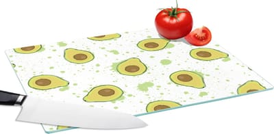 Glazen Snijplank - 39x28 - Avocado - Patronen - Groen - Snijplanken Glas