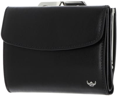 Golden Head Leren portemonnee Colorado RFID Protect Bügelbörse 2123 Schwarz zwart