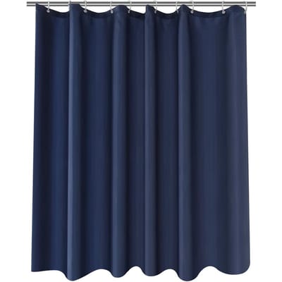 Heavy Duty Solid Douchegordijn Stof Waterdicht Badkamergordijn Lange Stall Maat 230/200CM Zwart Wit Grijs Bruin Blauw Kleur 180*180cm blauw