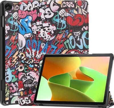 Hoes - Geschikt voor Lenovo Tab M10 (3e / 3rd generatie) - Dun & Stevig - Trifold Bookcase - Hard Cover - Hardcover Book Case - Tablet Hoesje - Graffity