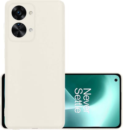 Hoesje - Geschikt voor OnePlus Nord 2T - Sterk & Shockproof - Hoes Cover - Siliconen Case - Wit