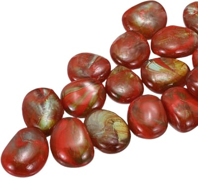 Allecta - Keramische kralen rood iriserend voor decoratie en handwerk 500 g