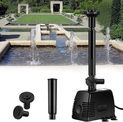 Krachtige Fonteinpomp voor Tuin, 1000 L/H, 22 W, Ideaal voor Vijvers en Waterpartijen