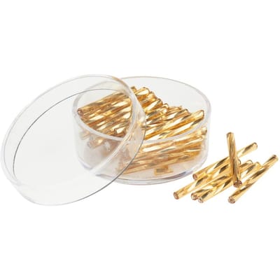 Glazen pinnen gedraaid, 25 mm - Goud