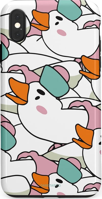 Casetastic Hoesje Geschikt voor Apple iPhone Xs Max - Stijlvolle Beschermende Duo-layer Case - Gansmatroos
