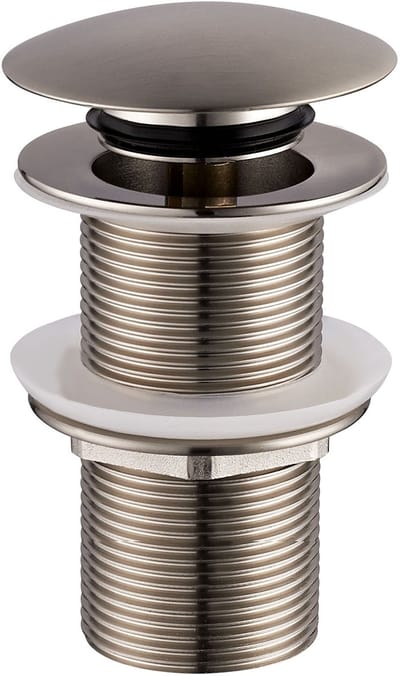 Wiesbaden UniMatch Clickwaste Afvoerplug Verlengd 5/4 Inch - Geborsteld Staal