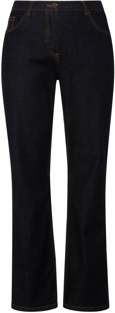 Ulla Popken - Dames - Jeans Mandy recht 5-pocketmodel comfortabele tailleband - Donkerblauw denim - Maat 30
