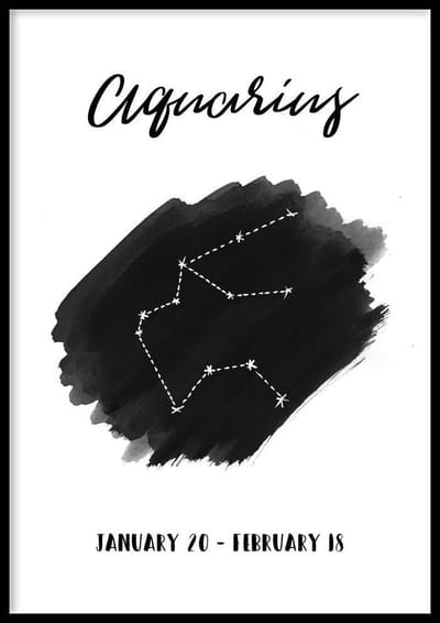 Sterrenbeeld Aquarius Poster - 30x40cm - WALLLL