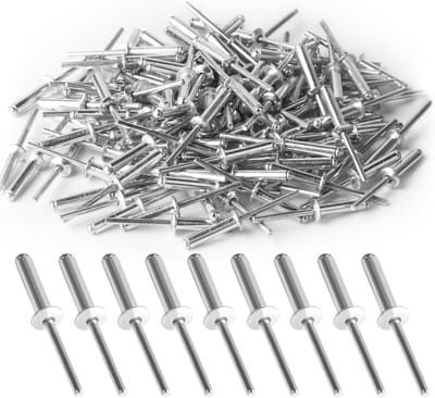 Solidchoice - Set van 120 Blindklinknagels, Aluminium met Flens
