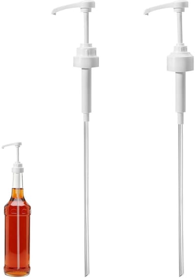 Dosing Pomp Set voor Suikervrije Siropen - Perfect voor Koffie, Chocolade en Caramel Syrup Dispenser met 2 Stuks