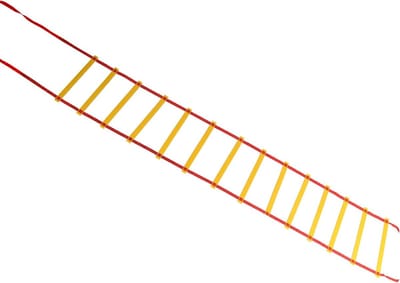 Voetenwerkladder - Snelheidstraining Ladder - Sport Behendigheid - Milieuvriendelijk PP Plastic - 50 cm per trede - Rood touw