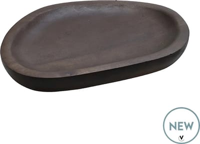 Schaal Foster | Large | Walnoot hout - walnut Wood | Ø24 x H19 cm
