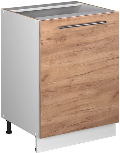 Vicco Keukenonderkast Fame-Line, Goudkleurig Eiken/Wit, 60 cm 1 deur zonder werkblad