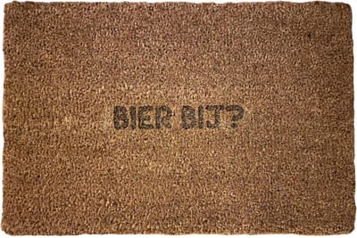 Deurmat - Deurmat met tekst - 60x40cm - Deurmat grappig - Deurmatten voor buiten - Deurmat binnen met print - Deurmat kokos - Bier - Deurmat buiten - Deurmat binnen - Deurmatten - Kerst - Kerstcadeau - Vaderdag cadeau