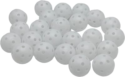 MGM Trading Golf Praktijk Bal, 24 STKS Air Flow Golf Training Ballen 40mm Plastic Luchtstroom Bal met 26 Holten voor Indoor Putting Groene Achtertuin Outdoor Praktijk Apparatuur