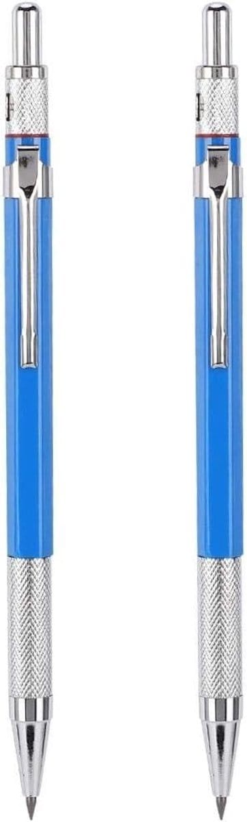 Professionele Metaal Mechanische Potloodset van 2 Stuks met 2mm Potloodhouder voor Ontwerp en Testdoeleinden