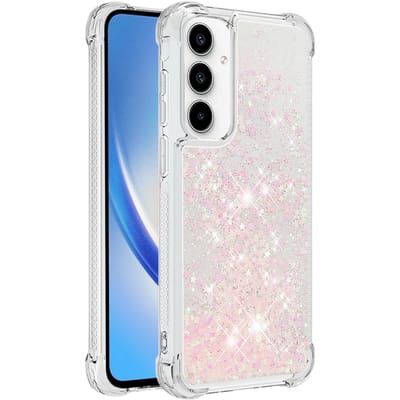 Mocaa Samsung Galaxy A55 5G Valbestendig Glitter Hoesje Roze