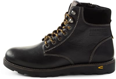 camel active Veterlaars van echt nappaleer - Maat menswear-40 - Zwart
