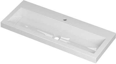 INK Roots Wastafel Porselein met 1 Kraangat - 1000x400x60 mm - Glans Wit