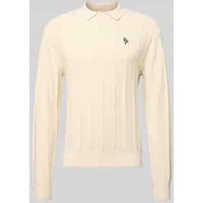Gebreide pullover met Structuurpatroon en Polokraag