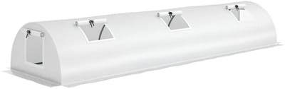 Tunnelkas Folie - Kweekkas 3 Meter - 300x80x45 cm - Met Gaasramen UV-bestendig - Voor Groenteteelt - Wit
