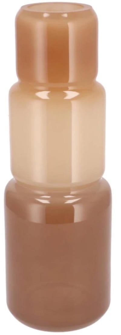 Daan Kromhout Design vaas glas may natural 12x35cm bruin