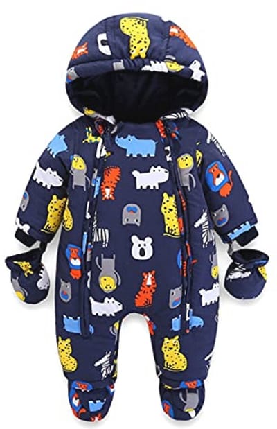 Fleece Baby Rompertje met Capuchon en Sokken - Winterpak voor Peuters