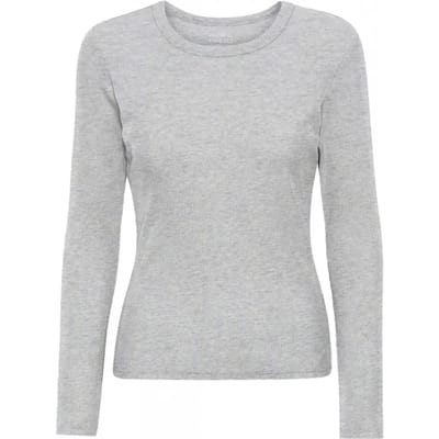 Geribd dames-T-shirt met lange mouwen Colorful Standard Organic heather grey
