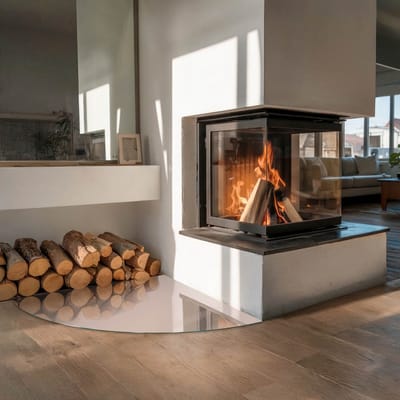 Coloray Vloerplaat Houtkachel - Plaat onder Houtkachel - 100 cm x 100 cm - Kachel Onderplaat - Oranje Vloerplaat Kachel - Verwarmingsaccessoires - Onderplaat Kachel - Houtkachel Vloerplaat - Vloerplaat Voor Kachel
