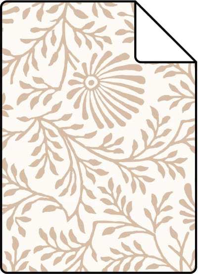 Proefstaal ESTAhome behang vintage bloemen beige - 26.5 x 21 cm - 131511-S