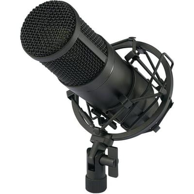 USB-studiomicrofoon Renkforce CU-4 Zendmethode:Kabelgebonden Incl. kabel, Incl. koffer, Incl. shockmount
