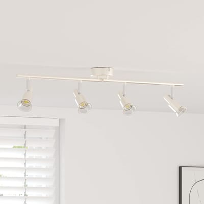 vidaXL Plafondspot met schijnwerpers Nikkel 70 x 9 x 12,5 cm Staal