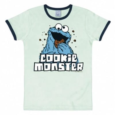 Sesamstraat Koekiemonster shirt heren slim fit blauw - Medium
